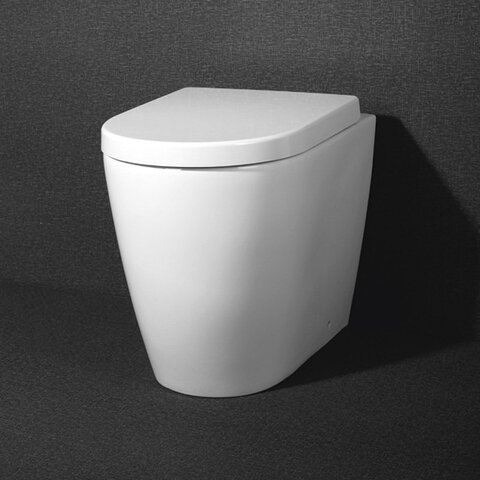 BelBagno Marino BB105CBR Унитаз приставной безободковый, P-trap, цвет: белый