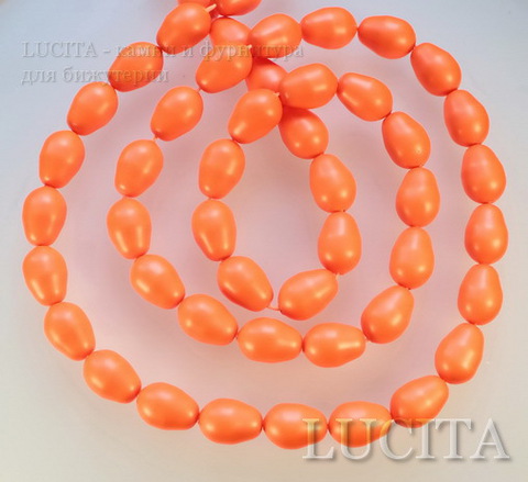 5821 Хрустальный жемчуг Сваровски Crystal Neon Orange грушевидный 11х8 мм ()