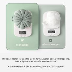 Мочалка для тела душа массажная Scandylab SBC004