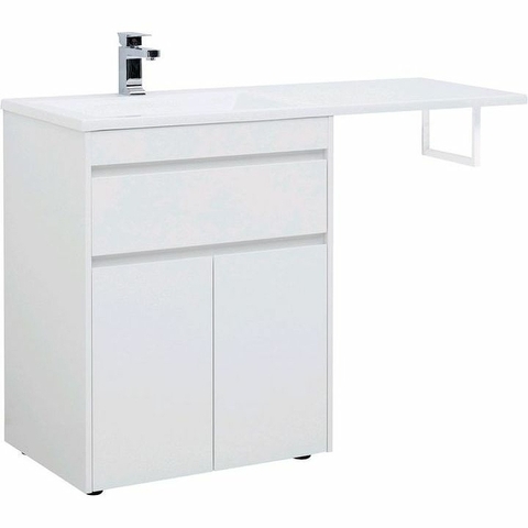 Aquanet Токио 239215 Тумба с раковиной, цвет: белый