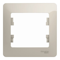 Schneider Electric Glossa Молочный Рамка 1-местная IP20 скрытая установка GSL000901