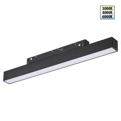 359617 SHINO NT25 158 черный Трековый светильник для низков. шинопровода с переключ. цв. темпер. IP20 LED 3000К\4000К\6000К 10W 48V FLUM