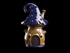 Силиконовый молд № 427 домик Гриб 2 D № 2 ( серия домики для гномов и фей)