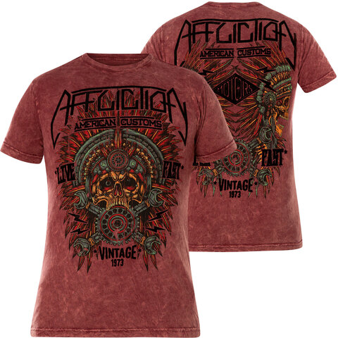 Affliction | Футболка мужская AC IGNITION A24578 перед и спина