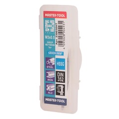 Метчик М 3,0х0,5 (Комплект 3шт) DIN352 HSS-G 6h 40мм a=2,7 H-Tools 230030HT