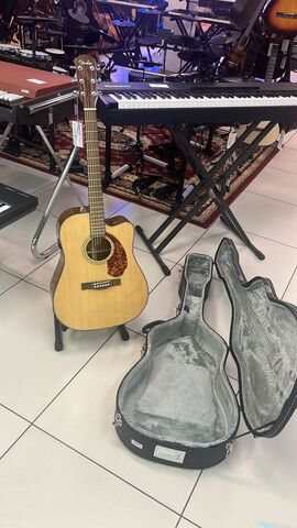 FENDER CD-140SCE DREAD NAT W/CASE электроакустическая гитара, цвет натуральный, в комплекте кейс