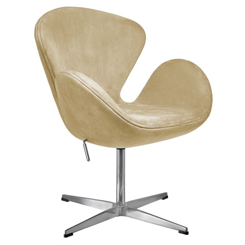 Фото: Кресло SWAN STYLE CHAIR карамельный, искусственная замша - основной вид