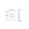 GROHE Nova Cosmopolitan 38765000 Клавиша смыва для унитаза
