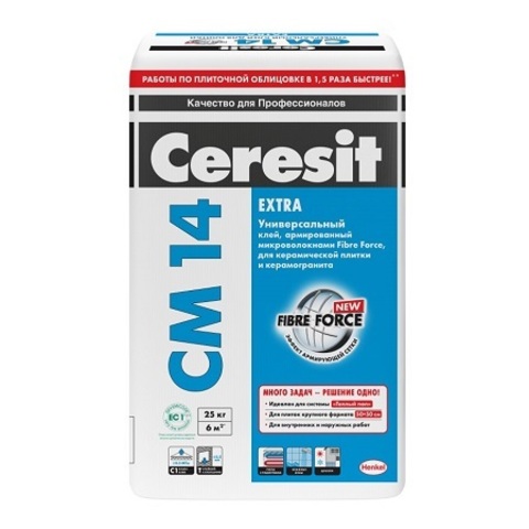 Клей для плитки и керамогранита Ceresit CM 14 Extra / Церезит СМ 14 Экстра