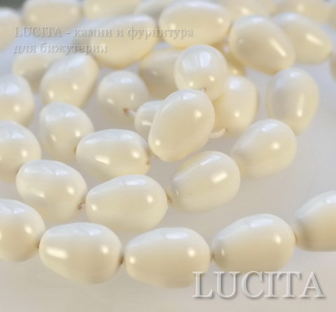 5821 Хрустальный жемчуг Сваровски Crystal Ivory грушевидный 11х8 мм ()