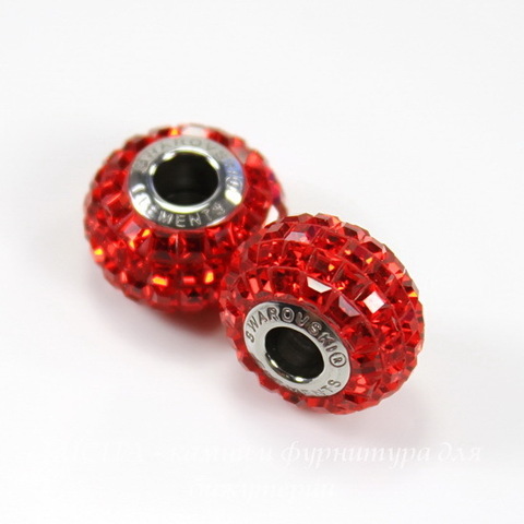 80201 Бусина Сваровски BeCharmed Pave Light Siam 15х9 мм ()