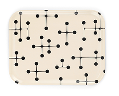 Поднос Classic Tray L VITRA фанера/ivory black 460х360 коллекция Dot Pattern light