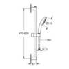 GROHE Tempesta 27924003 Душевой гарнитур, лейка 1 режим, штанга 600 мм, 9,5 л/мин
