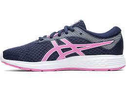 Asics Patriot 11 GS кроссовки для бега детские синие-розовые - 5