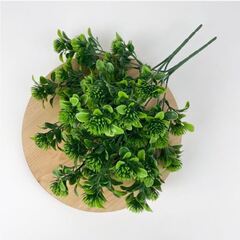 Зелень искусственная с шишечками кустовая, 5 веток, 31 см, набор 2 букета.