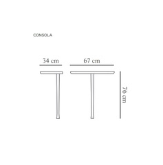 Консоль из ясеня с мрамором Nomon CONSOLA Marble