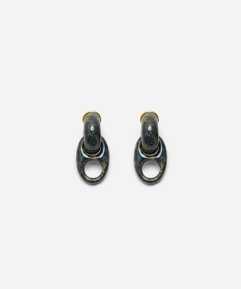 Серьги PORCELAIN LINK HOOP