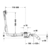 Duravit 792206000001000 Слив-перелив для ванн, цвет: хром (заменил старый арт. 790293000001000)