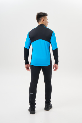 Мужской тренировочный лыжный костюм Nordski Pro 2.0 light blue-black