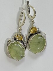 Жук (серьги из серебра)