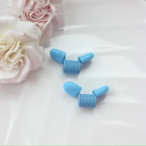 Пружина-стоппер с 30 мм (Bead Stopper), цвет голубой, 2 штуки, И045