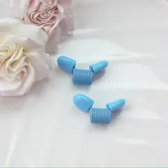 Пружина-стоппер с 30 мм (Bead Stopper), цвет голубой, 2 штуки, И045