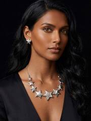 Колье цепочка с подвесками звездами CHANEL STAR