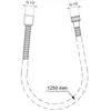 Ideal Standard Metalflex BF125AA Шланг для душа 1250 мм, подсоединение G1/2", устойчивость к давлению до 5 атм, прочность до 50 кг
