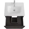 BelBagno UNO-600-2C-SO-GSO База под раковину подвесная с фрезерованными ручками по всей длине фасада с двумя выкатн. ящ., Темно-Серый Матовый, 600x455x608