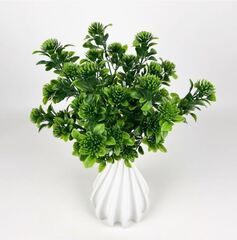 Зелень искусственная с шишечками кустовая, 5 веток, 31 см, набор 2 букета.
