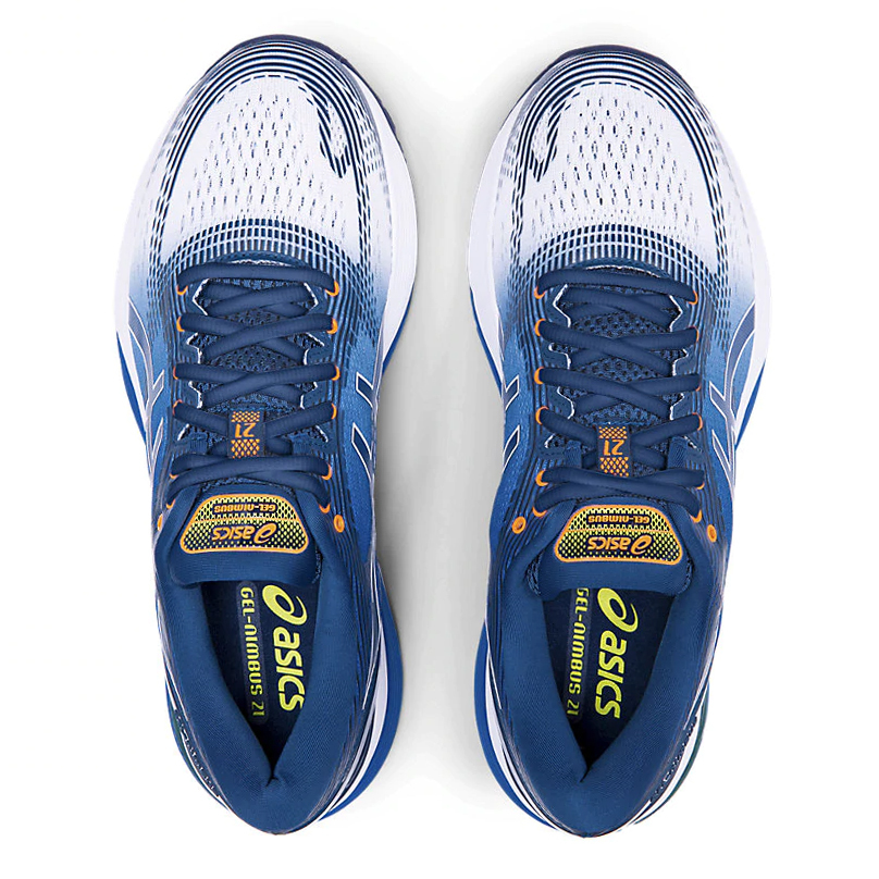 Asics Gel Nimbus 21 кроссовки для бега мужские синие-белые - 4