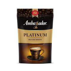 Кофе растворимый Ambassador Platinum 150 г (пакет)