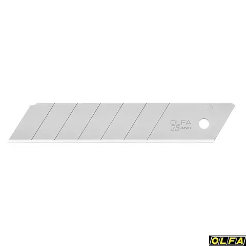 OLFA 25 мм, 20 шт, в пластиковом кейсе, сегментированные лезвия (OL-HB-20)