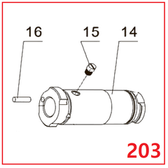 Запчасть №203 для PAG-PC84. Муфта в сборе (14, 15, 16)