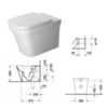 Duravit P3 Comforts 2166090000 Унитаз напольный без смывного края, пристенный вариант, включая крепление, слив в стену, цвет белый