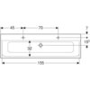 Geberit Xeno2 500.279.00.1 Раковина встраиваемая,160x48см, Альпийский белый