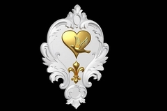 Силиконовый молд № 470 Голубь в сердце