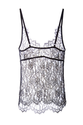 «Soft lace top» Прозрачный топ на бретелях из кружева.