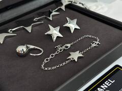 Колье цепочка с подвесками звездами CHANEL STAR