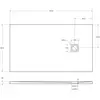 BelBagno TRAY-MR-UNO-AH-140/80-35-W-BO Поддон из искусственного мрамора в комплекте с сифоном с белой матовой декоративной накладкой