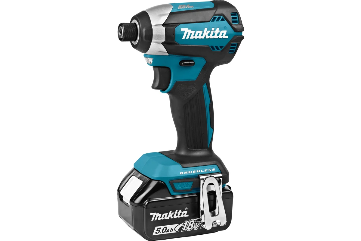 Шуруповерт аккумуляторный ударный бесщеточный Makita18В, 18В,1x5Ач, Li-ion,0-3400об\м,6-ти гр1\4",1.3кг,кейс,170Нм,М5-М16 DTD153RT