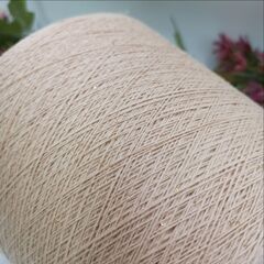 Cotton Sequin One 100% хлопок, пайетка 1мм 1000м/100гр 007 Теплый бежевый + золото