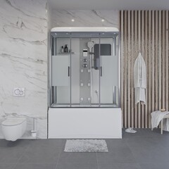 Душевая кабина Niagara Ultra NG-3170-01 (170х75х220) высокий поддон,стекло матовое