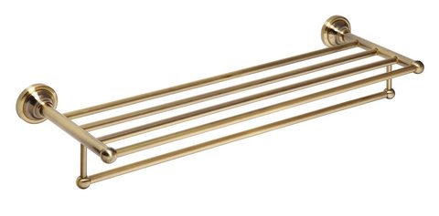 Bemeta Retro 144102097 Полотенцедержатель с полкой, цвет: бронза