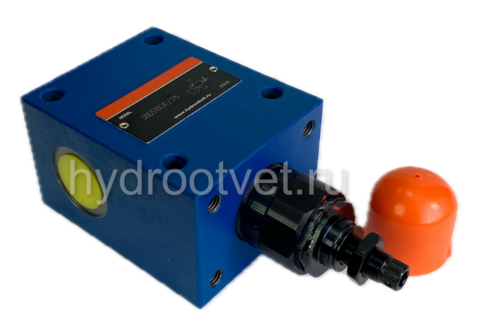 Фото DBDH10G1X/200 - Предохранительный клапан прямого управления Ду10, давление регулировки до 200 бар, тип монтажа - резьбовой, элемент регулировки H = рукоятка