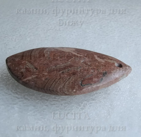 Подвеска Яшма Радужная №18 (60х32х6 мм) ()