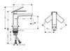 Hansgrohe Tecturis E 73011670 Смеситель для раковины 110, однорычажный, без сливного набора, мч