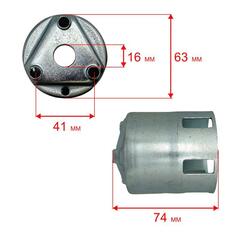 Храповик стартера UNITED PARTS 173F/177F (под плоские собачки) (90-1374)