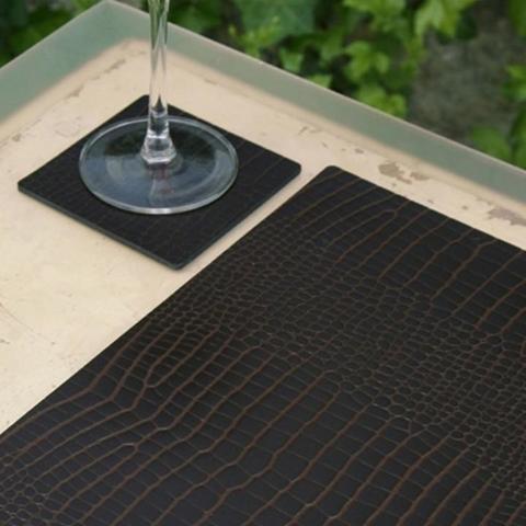 Подстаканник квадратный 10x10 см, толщина 1,6мм Lace black LindDNA-98111