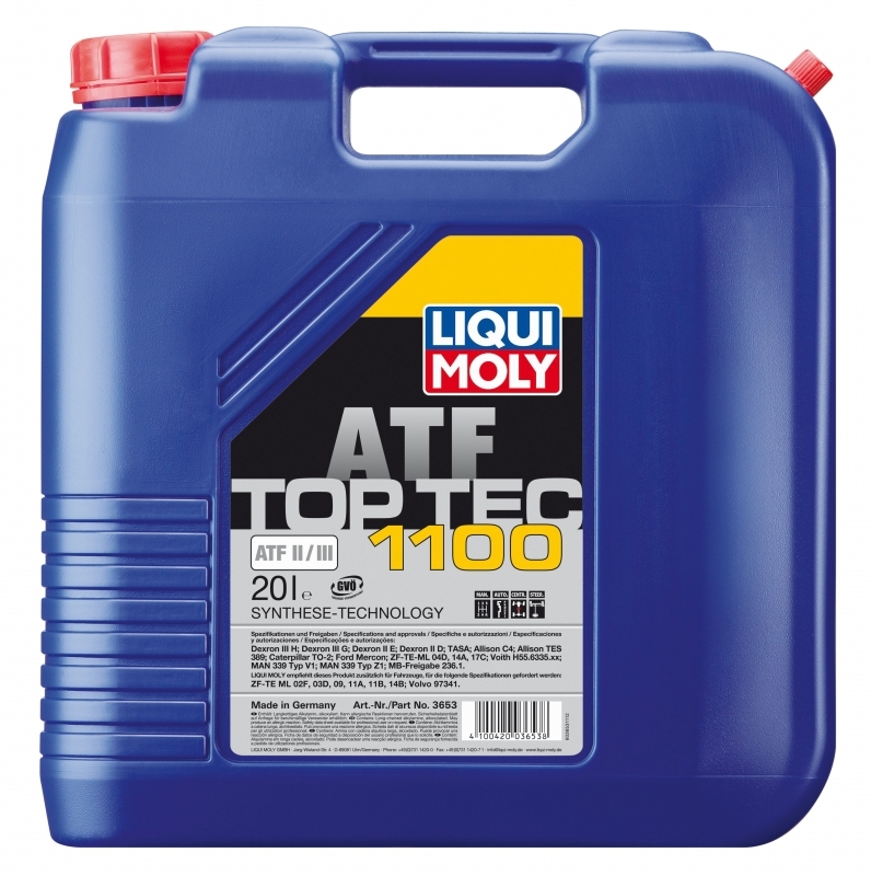 Масло трансмиссионное Liqui Moly Top Tec ATF 1100 hc-синтетическое 20л